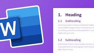 Numbered Headings and Subheadings | Microsoft Word Tutorial