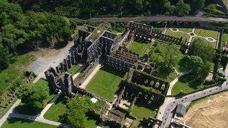 Prises de vue aériennes par drone de l'Abbaye de Villers-la-Ville (Belgique)