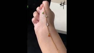 性价比超高的18K冰葫芦手链，简约时尚款#翡翠 #天然翡翠 #jade #珠寶 #自然#shorts