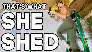 GIRL vs POWER TOOLS - OUTFITTING a SHE SHED in 10 DAYS