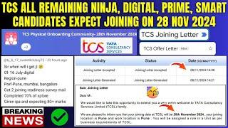 TCS PENDING CANDIDATES EXPECT JOINING ON 28 NOV | TCS INTERVIEW RESULT, BATCHED, OFFER LETTER UPDATE