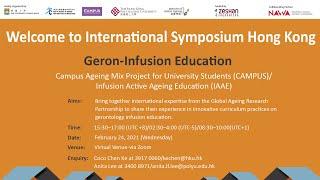 [International Symposium Hong Kong on Geron-Infusion Education] Prof David Shum opening