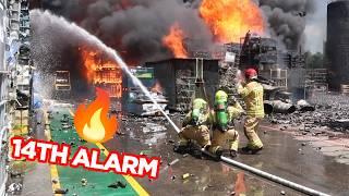 Behind the scenes: Footage from a Large Warehouse Fire