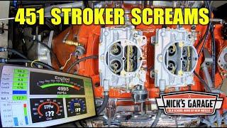 Twin Quad Carburetor Blast - 451 Stroker Dyno Tested