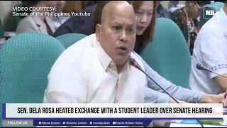 Sen. Dela Rosa heated exchanged with a student leader over Senate hearing