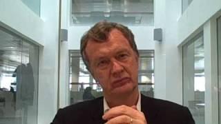 OfCom's Stewart Purvis being interviewed about the state of British journalism