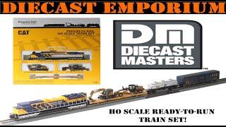 HO 1:87 Scale Diecast Masters Caterpillar Progress Rail Train Set - Unboxing & Review