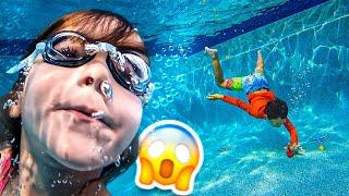 MERGULHOS NA PISCINA COM MARCOS E LAURA - Família Brancoala