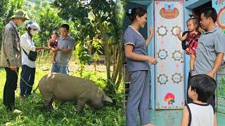 Selling pigs to traders - Baby Minh Chau's first day of kindergarten,gardening/XuanTruong