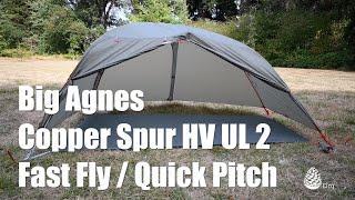 Quick Pitch / Fast Fly Set Up:  Copper Spur HV UL2 by Big Agnes