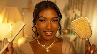 Bridgerton ASMR | Getting You Ready for the Ball (Vintage Makeup, Haircut, Indian Skincare Roleplay)