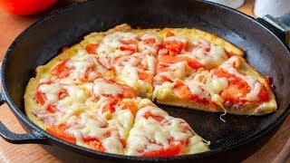 Pizza in the pan! Quick pizza recipe in 10 minutes!