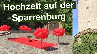 Hochzeitsgeschenk als Hochzeitsüberraschung mit Sektempfang am Beispiel der Sparrenburg