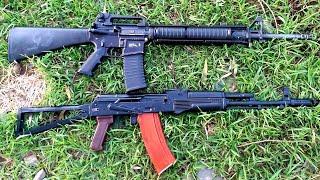 Comprision M16A4 223 bore usa vs Russian AK74 222|M16 & Kalakove