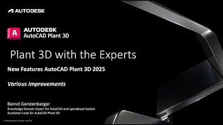 New Features 2025: Various Improvements | AutoCAD Plant 3D