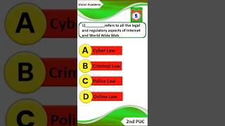 2nd puc computer science mcq questions part 35 #shorts