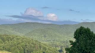 Paragliders Over Big Dry Run Valley - Mountain City - Moonshiners Fly-In 2023 - Stone Mountain