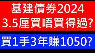 又發債買唔買得過呢! 一手一萬持3年賺$1050 基建債券2024｜3 5厘保底息即日供認購 中銀「全免」恒生「8免」兼抽獎 即睇銀行及券商最新優惠