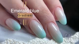 #NAILLADY HONGKONG香港俄式學院之Eva導師作品分享-翠湖藍漸變（Hong Kong Russian College-Emerald Blue Gradient BY Eva)