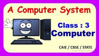 A Computer System| Class : 3 | CAIE / CBSE | Computer Parts and Functions | Hardware and Software