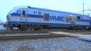 MARC Train With Lots & Lots of Horn Blowing! 