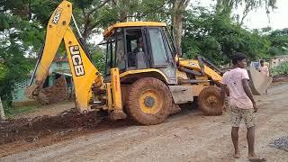 new jcb4dx Cutting Hill - Widening Narrow Hilly Road JCB Backhoe Loader - Hilly Road Construction -