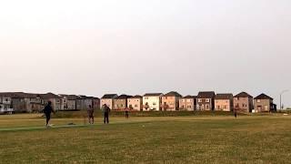 Idrees (Calgary United) hitting Tahir 5 sixes in an over