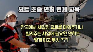 세일링 요트:요트 조종 면허 면제교육, 조종면허 관계법령, 응급처지 교육 및 요트 범주법 실습