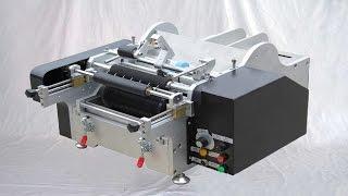 wet glue labeling machine semi automatic labels applicator benchtop 半自動漿糊貼標機桌式型