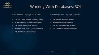 Introduction to the SQL Language