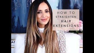 HOW I STRAIGHTEN MY EXTENSIONS | Mia Mia Mine