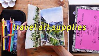 what's in my art travel bag  the supplies i'm taking to NYC