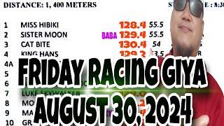 ALAMiDTV sariling giya at analisa | Friday racing - August 30, 2024 | 7 races 5pm starts.