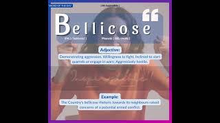 Bellicose (Word of the Day) | @inspiredible.mindset  | #shorts #ytshorts #trending #dictionary #words