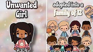 Unwanted girl gets adopted into a Family of 12| Toca life world ︎