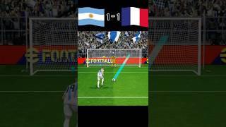 Argentina v France | FINAL | Penalty shoot by efootball realistic pes gaming | #shorts