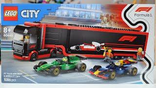 LEGO City 60445 F1® Truck with RB20 & AMR24 F1® Cars - LEGO Speed Build Review