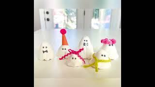 How to Make Halloween Air Dry Clay Ghosts