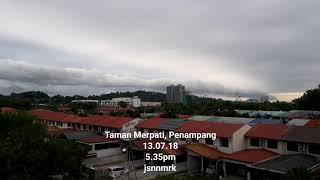 Short blows of heavy wind in Kota Kinabalu, North of Borneo