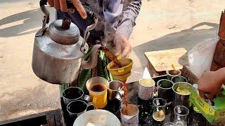 Amazing Tea Making At the Roadside Local Tea Shop || Bangladeshi Street Food