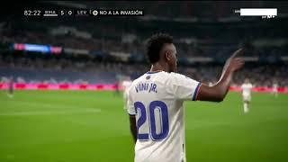 Vinicius Jr. does the Siuuu celebration after scoring a hat-trick | Real Madrid vs Levante