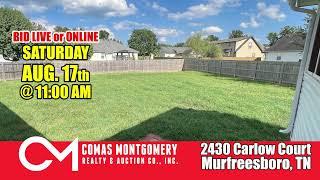 Like New, Move-in Ready 3 BR, 2 BA Home For Sale in Murfreesboro - Auction Sat, Aug. 17th, 2024