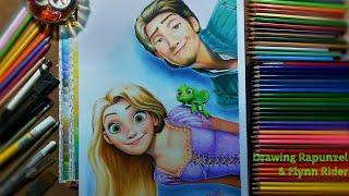 Drawing Rapunzel and Flynn Rider