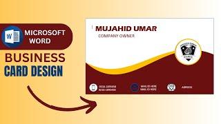 How to Create Business Card Design in MS Word |  Microsoft Word Visiting Card Design