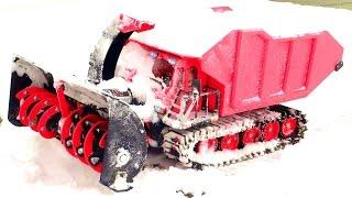 RC SNOW KAT goes to WORK Clearing a Path! SPYKER KAT & Blower w/ DUMP Bed | RC ADVENTURES