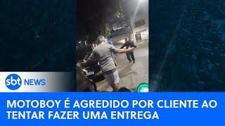 Código invalido: entregador é agredido por cliente em SP | #SBTNewsnaTV (31/07/23)