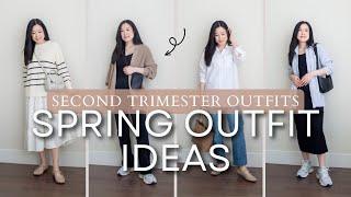 9 EASY SPRING OUTFITS | second trimester outfits (NO new maternity clothes)