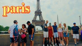 Paris Place du Trocadéro Eiffel Tower walk，HD stereo sound