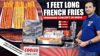 One Feet Long Fries Making Machine, Fryer, Most trending street business in India || COOLEX Machines