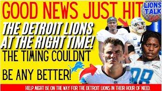 DET LIONS -GOOD NEWS JUST HIT -THE TIMING COULDN'T BE ANY BETTER FOR THE TEAM IN THEIR HOUR OF NEED